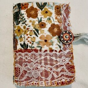 Slow Stitched Handmade Needle Book/Travel Jewelry Holder